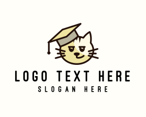 Cat - Cat Pet Graduate logo design