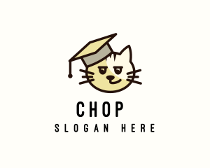 Pet - Cat Pet Graduate logo design