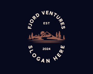 Fjord - Nature Mountain Hiking logo design