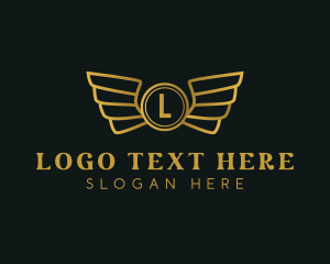 Car - Elegant Golden Wings logo design