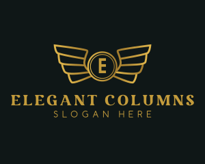 Elegant Golden Wings logo design