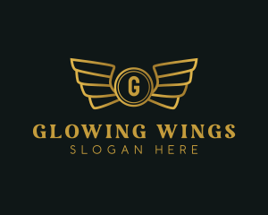 Elegant Golden Wings logo design