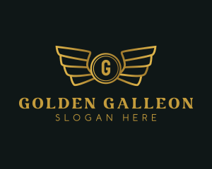 Elegant Golden Wings logo design