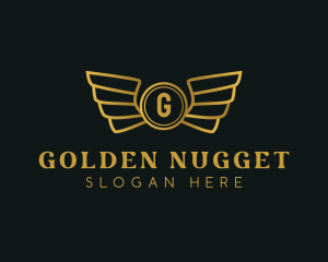 Elegant Golden Wings logo design