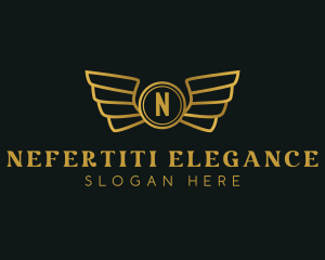 Elegant Golden Wings logo design