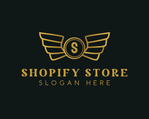 Elegant Golden Wings logo design