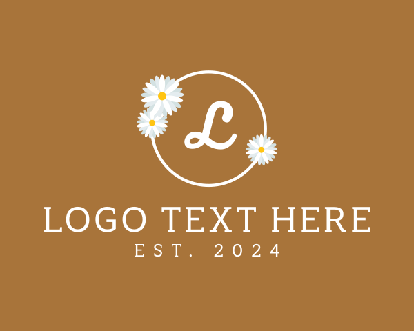 Botanical - Sweet Daisy Flower logo design