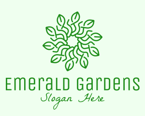 Florist Green Flower logo design