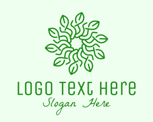 Florist Green Flower Logo