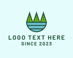 Forest - Nature River Forest logo design