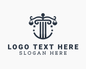 Court - Pillar Scale Paralegal logo design