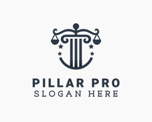 Pillar Scale Paralegal logo design