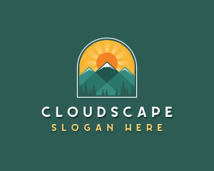 Clouds - Sun Mountain Nature logo design