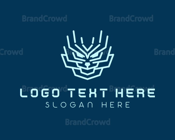 Tech Dragon Robot Logo