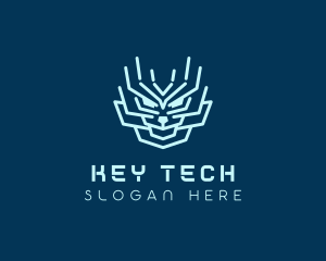 Tech Dragon Robot  logo design