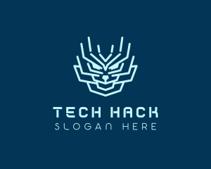 Tech Dragon Robot  logo design