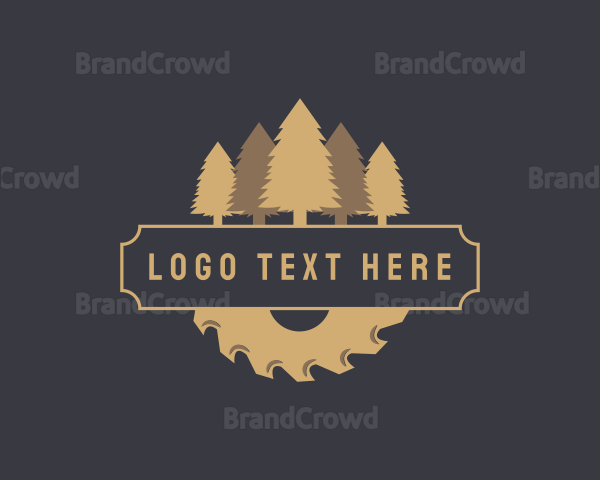 Tree Saw Woodcutter Logo