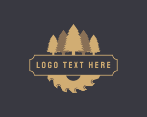 Forest - Tree Saw Woodcutter logo design