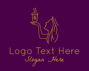 Lady - Minimalist Coffee Lady logo design