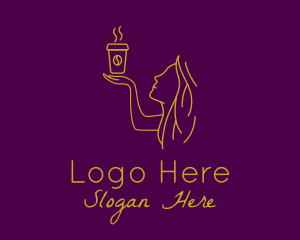 Mocha - Minimalist Coffee Lady logo design