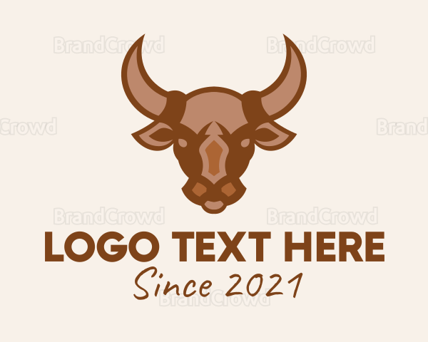 Brown Wild Bull Logo