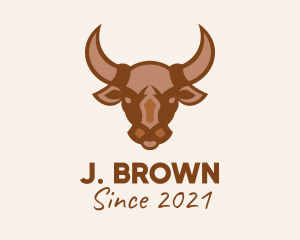 Brown Wild Bull logo design