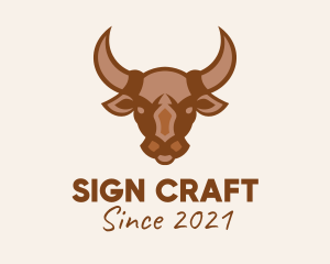 Brown Wild Bull logo design