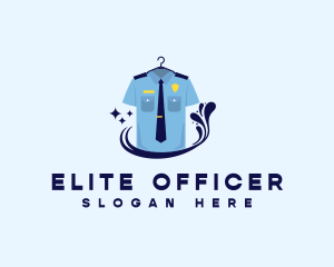 Officer - Police Uniform Laundromat logo design