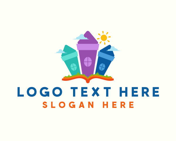 Teacher - Kindergarten Education School logo design