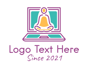 Elearning Center - Online Yoga Class logo design