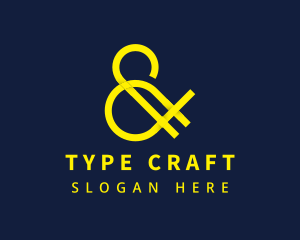 Type - Yellow Signature Ampersand logo design