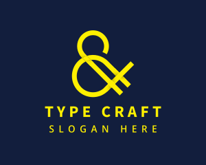 Yellow Signature Ampersand  logo design