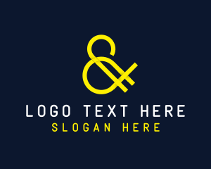 Firm - Yellow Signature Ampersand logo design