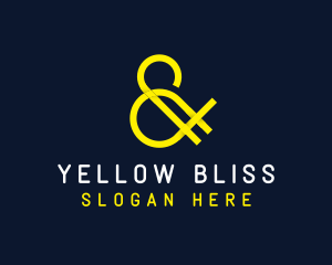 Yellow Signature Ampersand  logo design