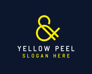 Yellow Signature Ampersand  logo design