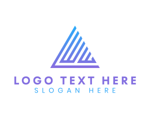 Initial - Digital Pyramid Technology logo design