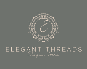 Ornamental Mandala Wreath logo design