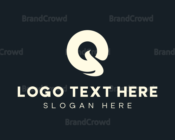 Stylish Brand Cursive Letter Q Logo