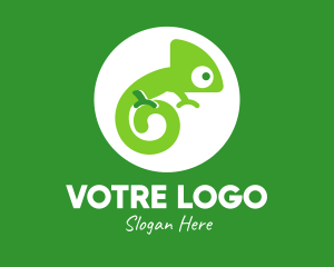 Green Spiral Chameleon Logo