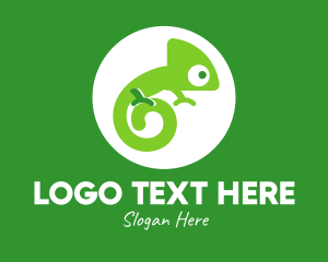 Green Spiral Chameleon Logo