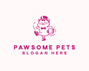 Dancing Cat Pet logo design