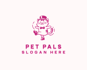 Dancing Cat Pet logo design