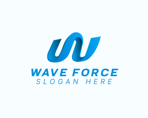 Creative Wave Letter W logo design