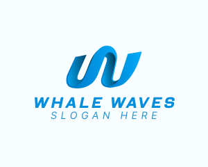 Creative Wave Letter W logo design