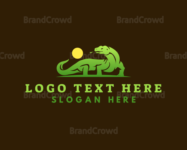 Komodo Dragon Lizard Logo
