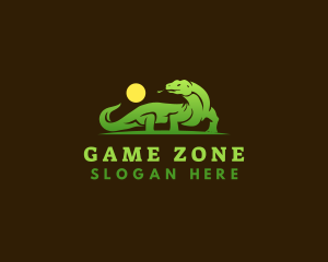 Komodo Dragon Lizard logo design