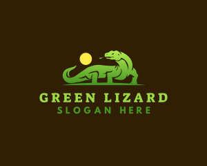 Komodo Dragon Lizard logo design