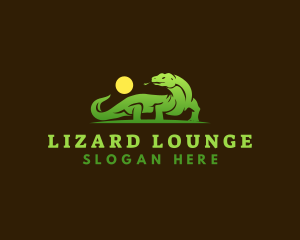 Lizard - Komodo Dragon Lizard logo design