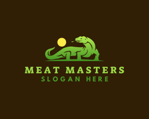 Komodo Dragon Lizard logo design