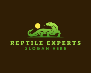 Komodo Dragon Lizard logo design